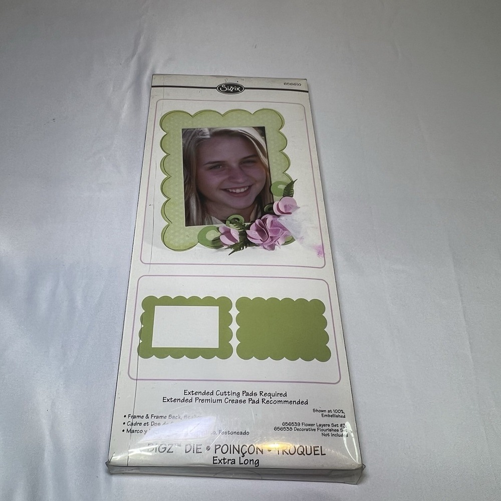 Sizzix BIGZ XL Die Frame & Frame Back, Scallop #656610 4.25" x 6"‎ Crafting